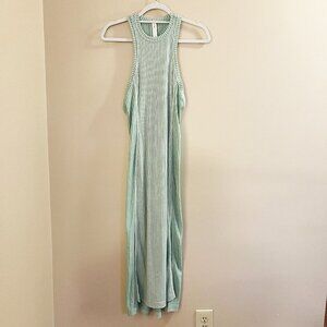 Anthropologie Daily Practice Ribbed Green Midi Dress